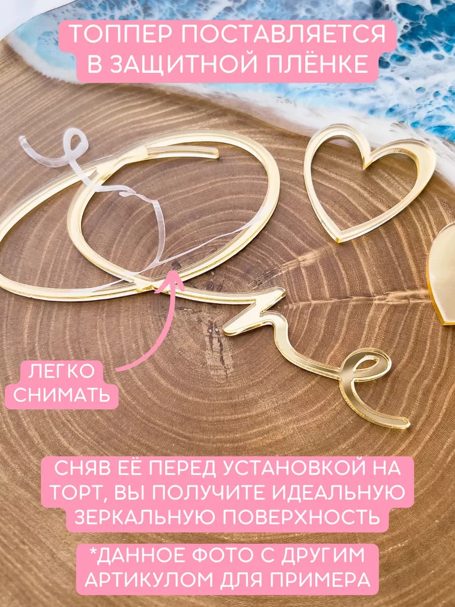 Топпер на торт HAPPY BIRTHDAY