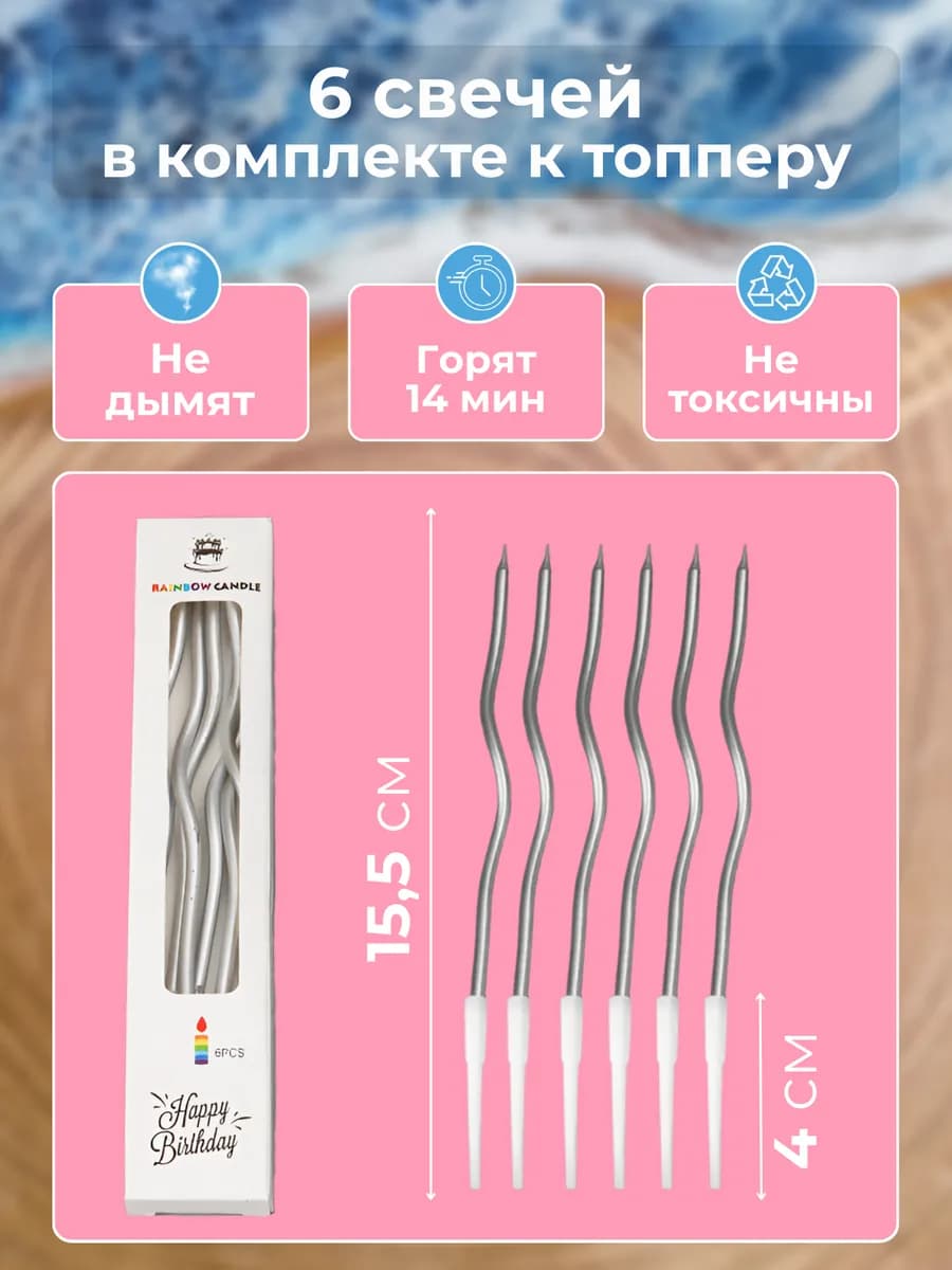 Топпер для торта happy birthday