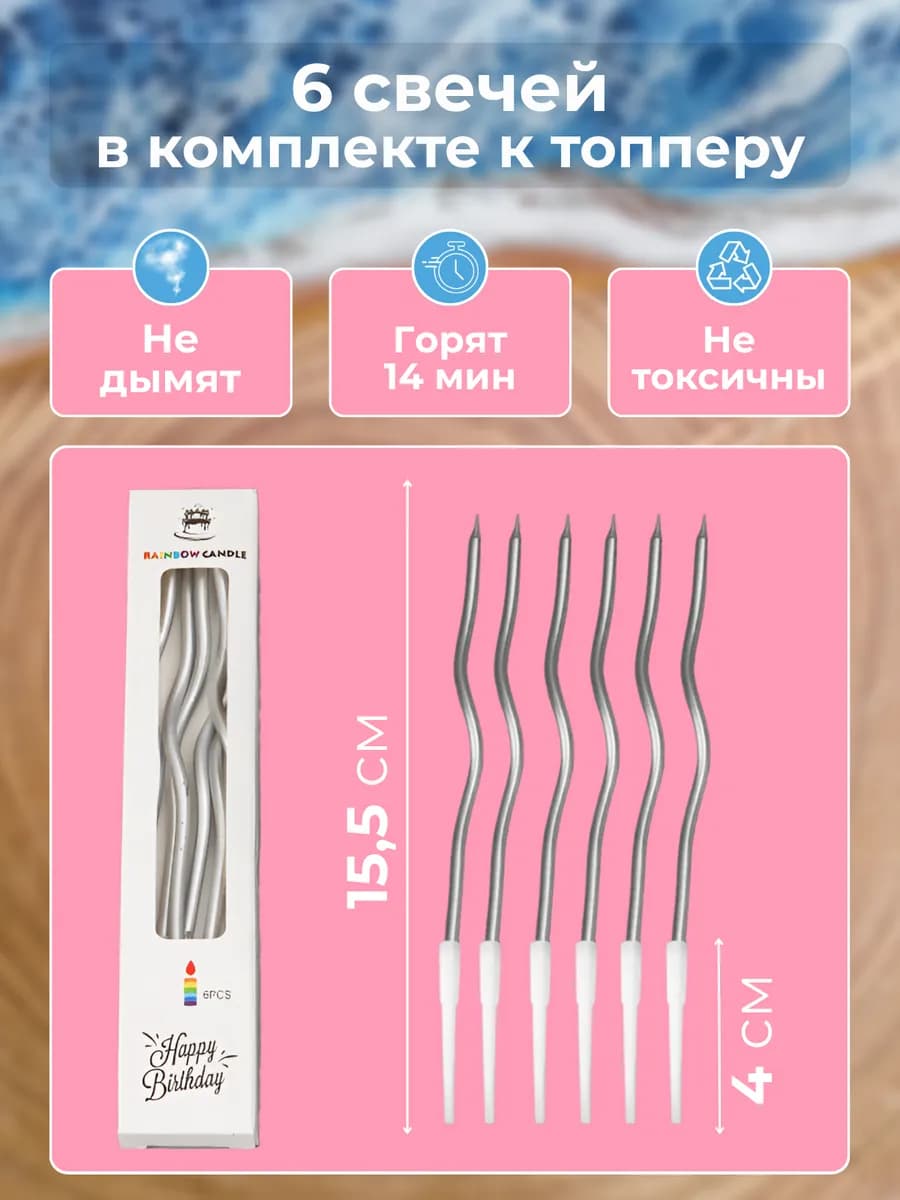Топпер для торта С Днем Рождения