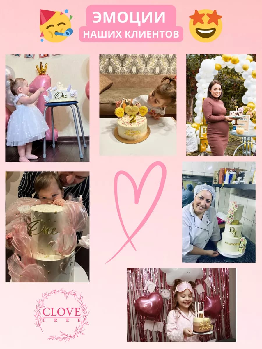 Топпер на торт Happy Birthday