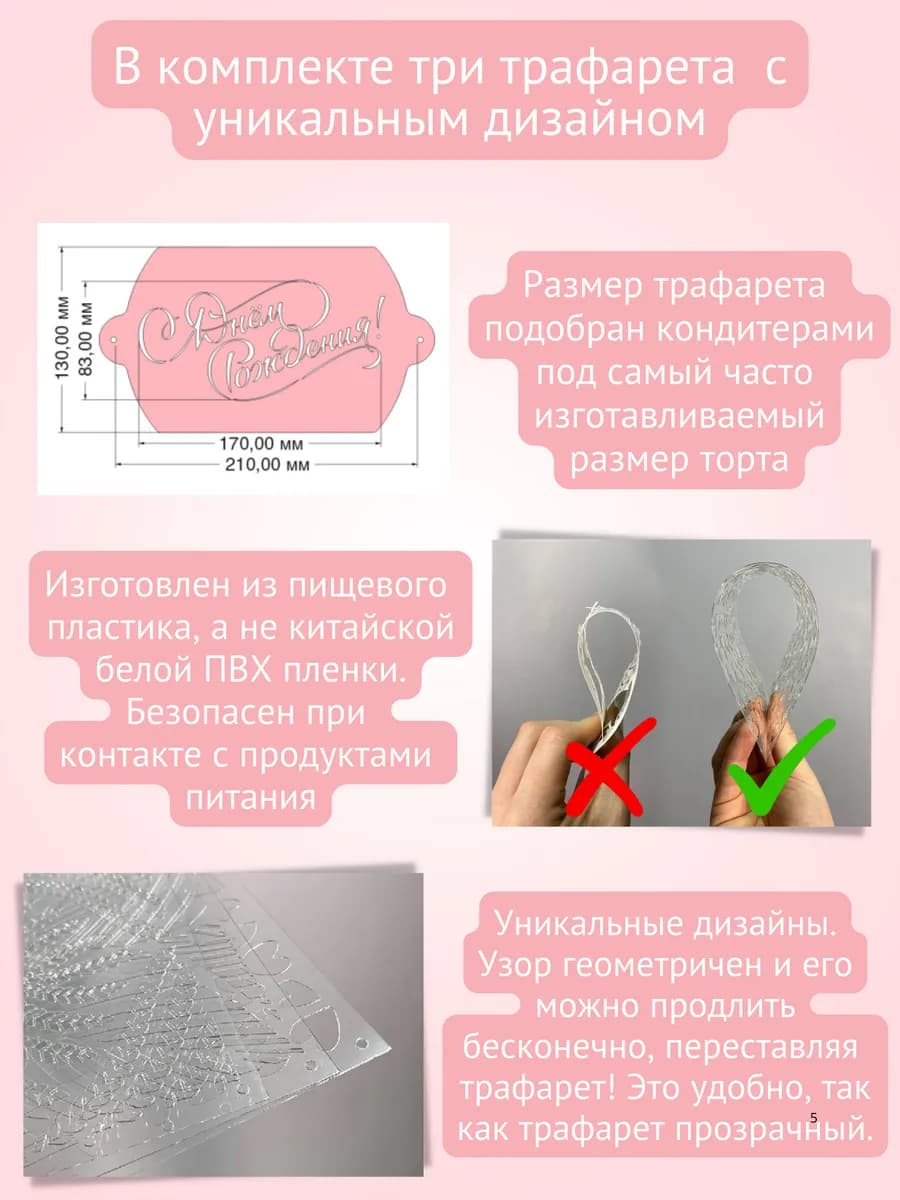 Трафарет для торта с днём рождения кондитерский декор
