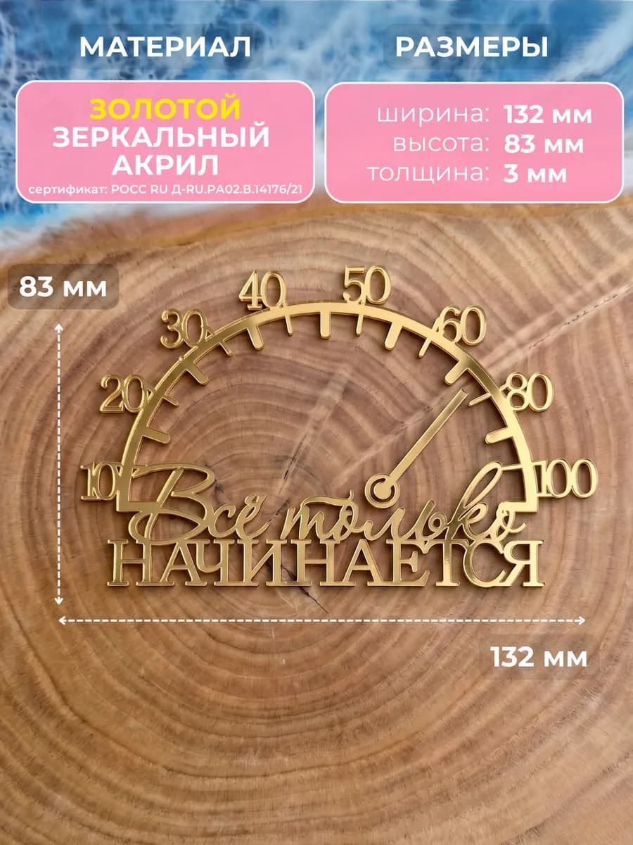 Топпер на торт все только начинается