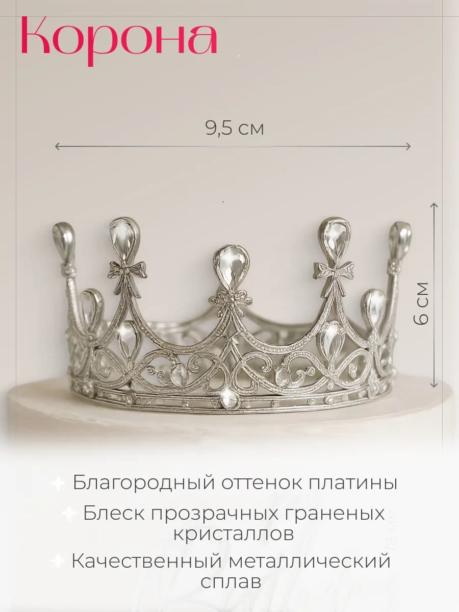 Топпер на торт маленькая корона