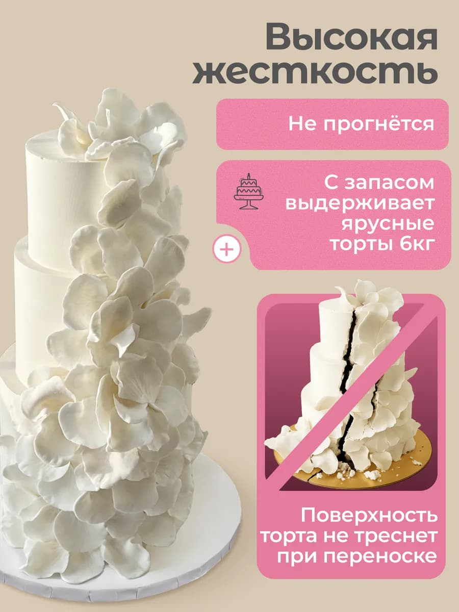 Подложки для торта 26см, 10 штук